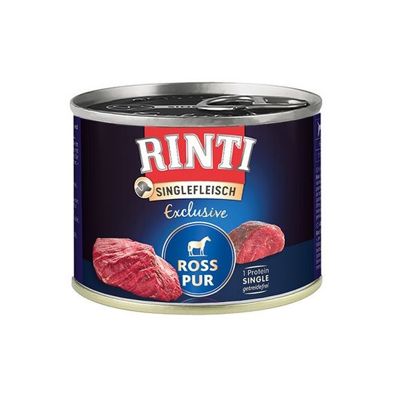 Вологий корм для собак з коніною Rinti Singlefleisch Exclusive Ross Pur, 185 гр