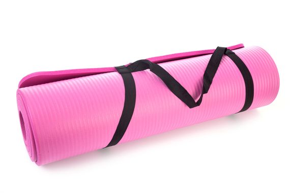 Коврик для йоги и фитнеса Павер систем PS-4017 NBR Fitness Yoga Mat Plus Pink (180х61х1) | Зображення 4