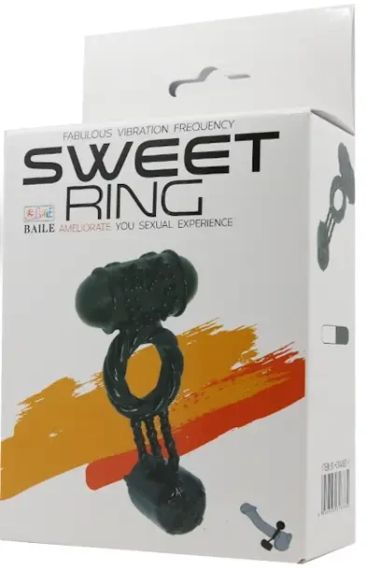Ерекційне вібро кільце із стимулятором клітора BAILE Sweet Vibration Ring, BI-014080-1 sexstyle | Зображення 9