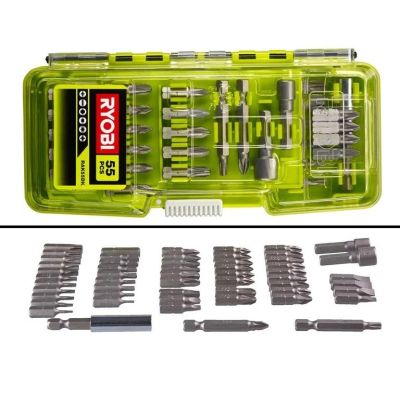 Набор бит Ryobi RAK55DK 55шт, кейс (5132004357) | Зображення 1