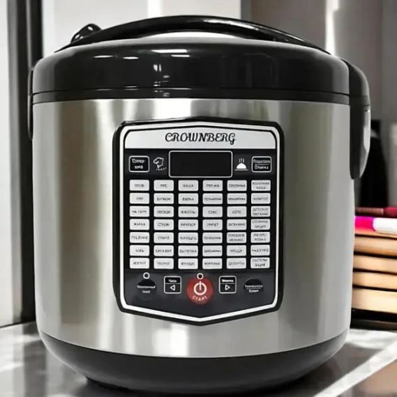 Мультиварка универсальная на 42 программы Crownberg CB 5527 из нержавеющей стали с чашей на 5л.