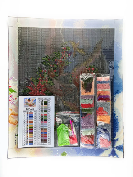 Алмазна мозаїка Ангел у квітах 40х50 см ColorArt  SP036 | Зображення 2