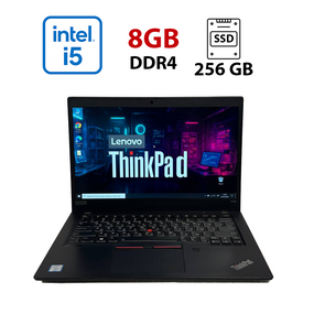 Ультрабук Б-класс Lenovo ThinkPad X390 / 13.3" (1920x1080) IPS / Intel Core i5-8365U (4 (8) ядра по 1.6 - 4.1 GHz) / 8 GB DDR4 / 256 GB SSD / Intel UHD Graphics 620 / WebCam б/у