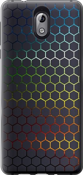 Чехол на Nokia 3.1 Переливающиеся соты "498u-1530-17620"