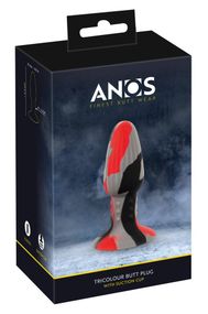 Анальна пробка - Anos Tricolour Butt Plug Sex Aura
