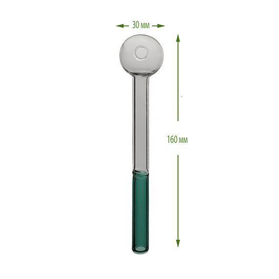 Кальян Oil Pipe Трубка Шарик 16 см. Two-color Green | Зображення 1