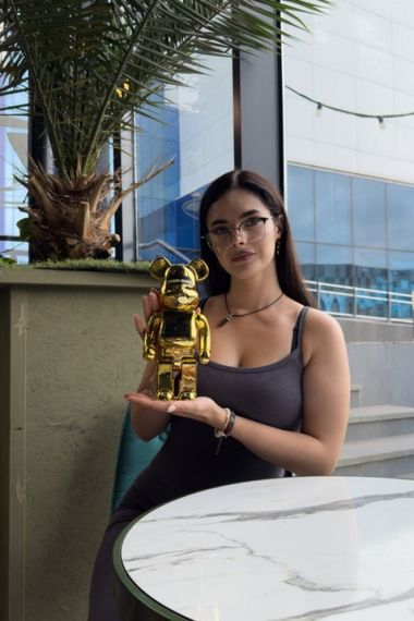 Bearbrick Gold X-Large дизайнерська статуетка ведмідь Беарбрік 28 см mb014, колір золотий | Зображення 7