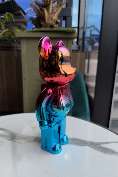 Bearbrick G-Shook дизайнерська статуетка ведмідь Беарбрік 28 см mb026, рожево-блакитний | Зображення 5