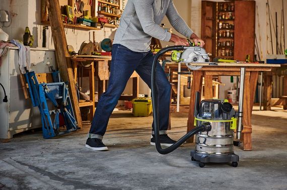 Пылесос аккумуляторный профессиональный Ryobi ONE+ R18WDV-0 18В 82Вт 11.4кПа контейнер 18л 4.7кг без АКБ и ЗУ 5133004724 | Зображення 1