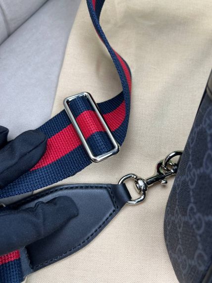 Нагрудна сiра сумка Gucci GG Gray c845 | Зображення 3