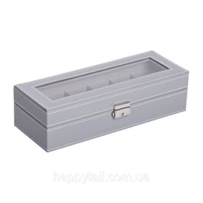 Шкатулка для наручных часов 30×11×8 см из эко кожи на 6 отсеков HP-5-3