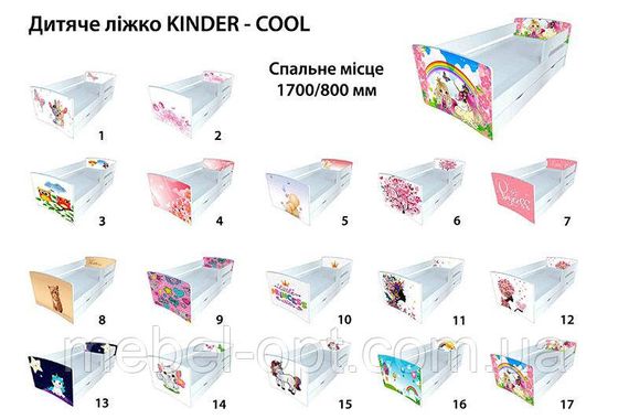 Дитяче ліжко Kinder Cool 00 біле, з шухлядою та захисним бортиком, спальне місце на ламелях | Зображення 7