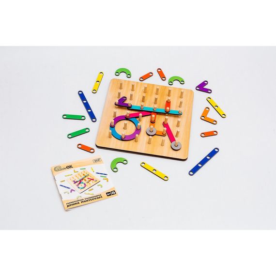 Геометрическая развивающая "Доска Монтессори" Puz-27260, 56 комбинаций | Зображення 4