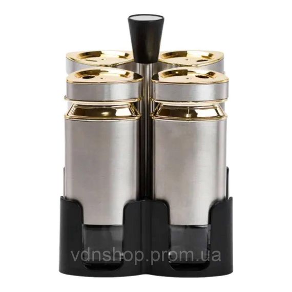 Набор для специй 4 емкости по 120 мл на подставке HP1324