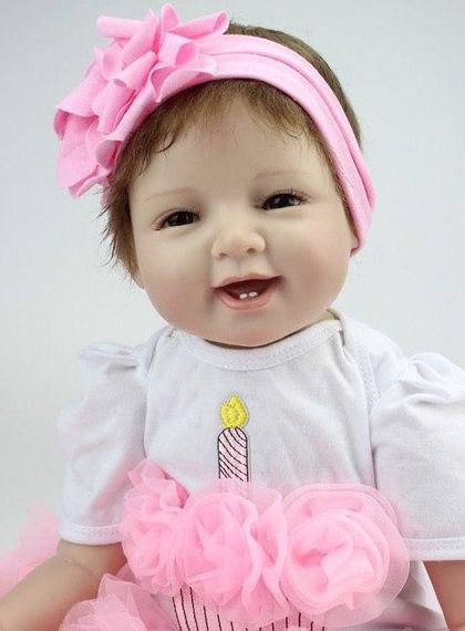 Силиконовая Коллекционная Кукла Реборн Reborn Девочка Кэри ( Виниловая Кукла ) Высота 55 См | Зображення 3