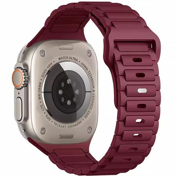 Силіконовий ремінець Defense для Apple Watch 42(ser.1-3)/44/45/46/49mm Wine Red