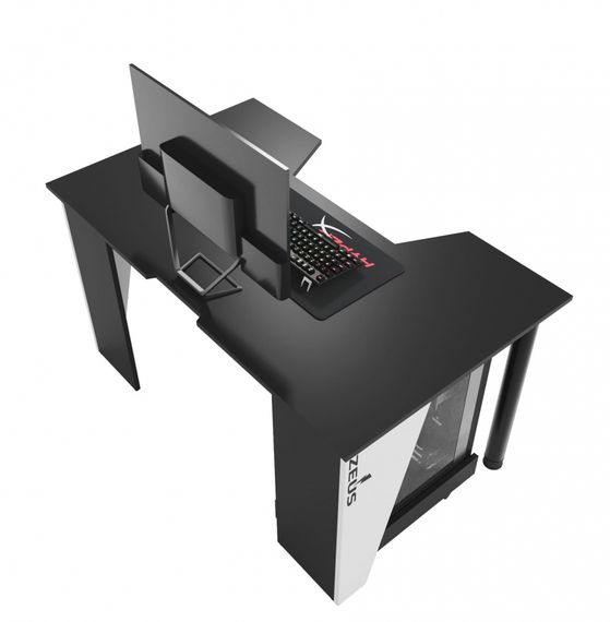 Стол геймерский ZEUS GAMER-2 черныйбелый бок | Зображення 3