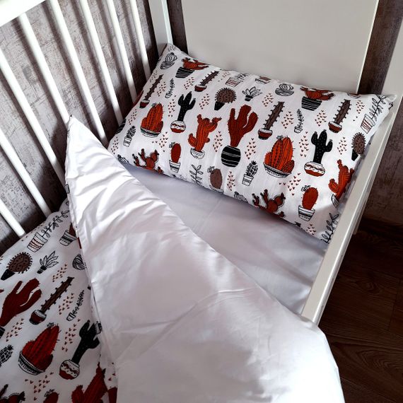 КоКомплект постільної білизни в ліжечко SoundSleep Cactus муслін дитячий 112х147 см (94102086) | Зображення 1