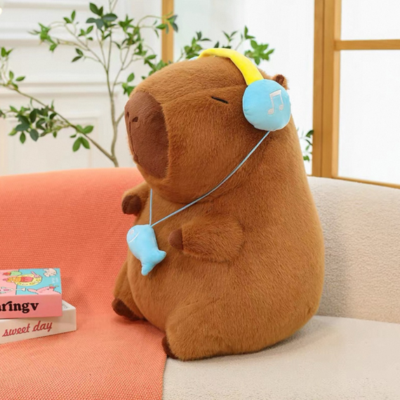 М'яка креативна іграшка Капібара в навушниках 32 см, ідеальний подарунок для дітей Капібара | Зображення 2