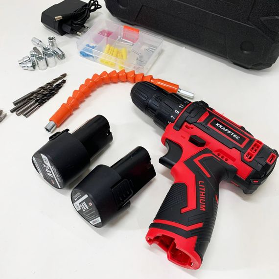 Акумуляторний шуруповерт із насадками KRAFFTEC 24V | Зображення 1