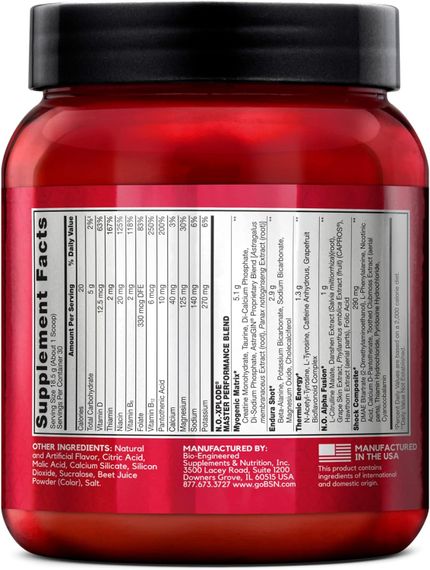 Предтренировочный комплекс BSN N.O. Xplode 3.3 552 g (Watermelon) | Зображення 2