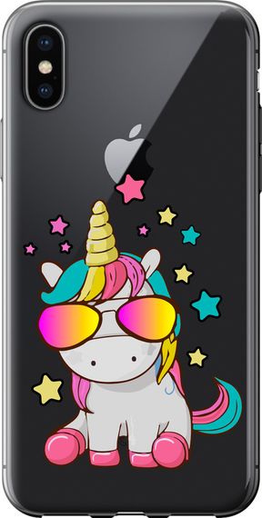 Чехол на iPhone X Единорог в очках "4879u-1050-17620"