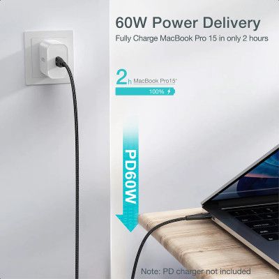 Дата кабель USB-C to USB-C 1.2m USB4.Gen 3 40 Gbps 240W Choetech (XCC-1040) | Зображення 7