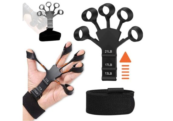 Тренажер-еспандер для пальців рук та кисті EasyFit Spiderweb Чорний (EF-1901)