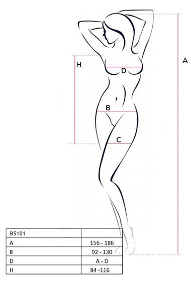 Сукня з довгими рукавами Passion BS101 чорна sexstyle | Зображення 2