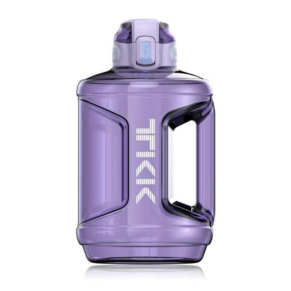 Спортивная бутылка TKK 2300 мл (2.3 л) - Фиолетовая Tritan BPA-free, ударопрочная эко-бутылка с ручкой и клапаном | Зображення 1