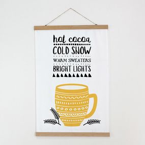 Постер тканевый на стену Hot cocoa 60х93 см (TPSR_23NY020)