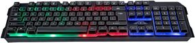 Ігрова клавіатура No Fear QWERTY, 104 мембранні клавіші, світлодіодне підсвічування RGB, кабель 1,5 м з USB 2.0, чорна