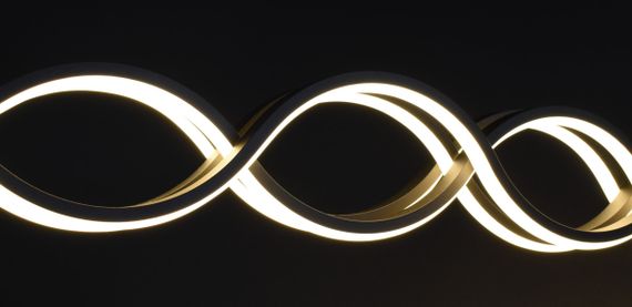 Люстра світлодіодна підвісна LED світильник для квартири на стелю лед 27495 Чорний 25-110х10х120 см. | Зображення 6