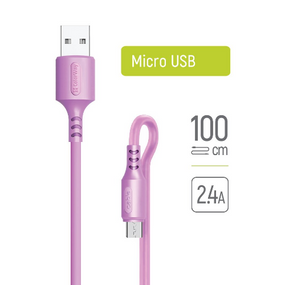 Кабель USB MicroUSB ColorWay CW-CBUM044-PU 2,4A 1м фіолетовий