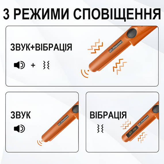 Водонепроницаемый пинпоинтер IP68-GP-Pointer, металлоискатель, целеуказатель для поиска сокровищ, металлов, монет, Оранжевый | Зображення 6