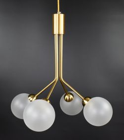 Люстра підвісна на 4 лампочки 26616 Латунь 50-140х37х37 см.