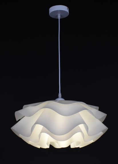 Люстра підвісна на 1 лампочку 27946 Білий 25-140х40х40 см. | Зображення 1