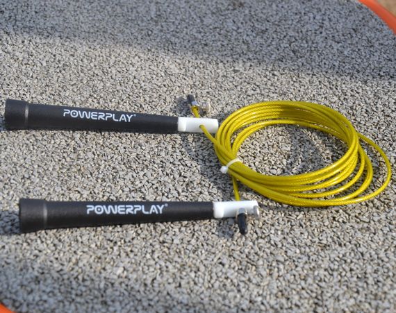 Скакалка скоростная PowerPlay 4202 Ultra Speed ​​Rope Желтая 2,9м | Зображення 9