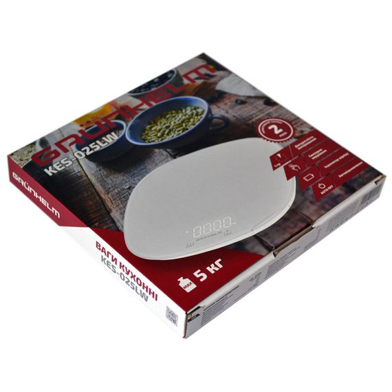 Ваги кухонні KES-025LW LED дисплей 5 кг GRUNHELM | Зображення 1