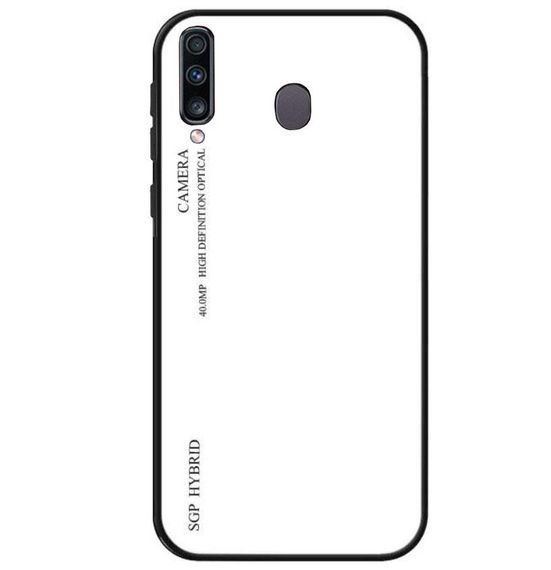 Чехол-бампер Primolux Gradient Glass для Samsung Galaxy M30 2019 (SM-M305) - White | Зображення 1