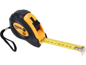Рулетка метрична шкала 5 м х 19 мм 2 фіксатори Польща VOREL VR-10062