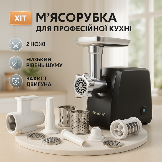 Електром'ясорубка з насадкою для ковбаси Rainberg Електром'ясорубки для дому бару WT-50