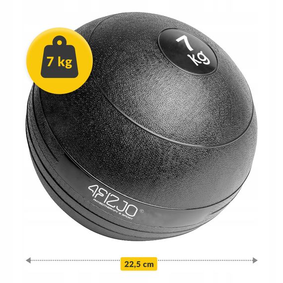 Слембол (медичний м'яч) для кросфіту 4FIZJO Slam Ball 7 кг Black (P-5907739315434) | Зображення 4