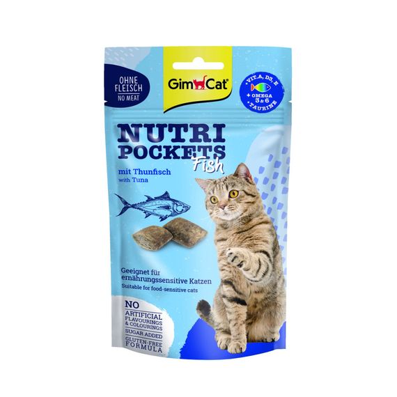 Ласощі Nutri Pockets для котів Рибні Тунець 60г