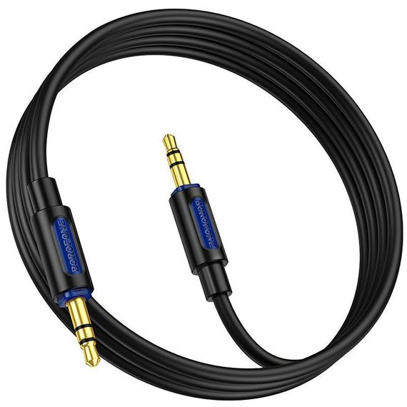 Аудіо кабель Aux Borofone BL20 True sound silicone (1m) Black | Зображення 3