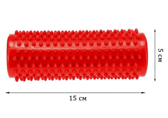 Масажний циліндр EasyFit Spindle з шипами червоний (EF-1070-R) | Зображення 2