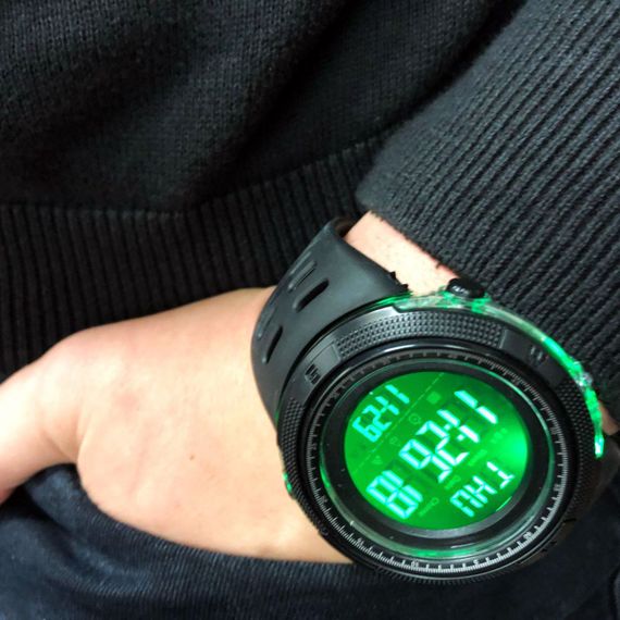 Годинник наручний чоловічий SKMEI 2070AGWT ARMY GREEN, протиударний. Колір: зелений | Зображення 5