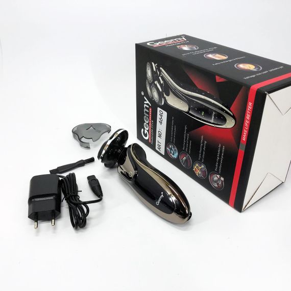 Электробритва для мужчин Gemei, Аккумуляторная бритва с фирменным лезвием, Мужская бритва на батарейках WP-85 | Зображення 9