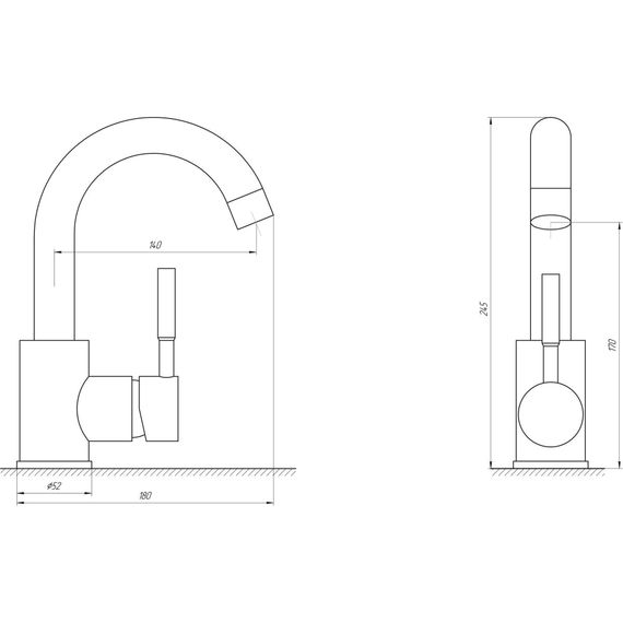 Змішувач для раковини Globus Lux ALPEN SBT1-101S | Зображення 3