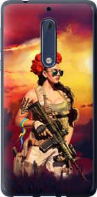 Чехол на Nokia 5 Украинка с оружием "5316u-804-17620"